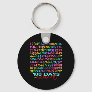 Funny Math Numbers 100th Day Of School Teacher Kid Key Ring