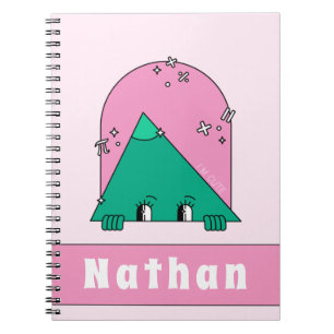 Funny Math Object Cute Triangle Personalised Kids Notebook