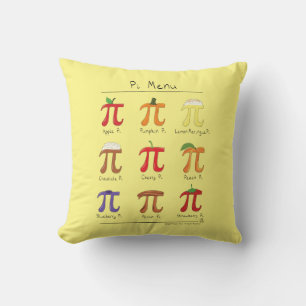 Funny Math Pi Day Menu Cushion