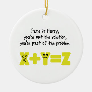 Funny Math Problem Ceramic Tree Decoration
