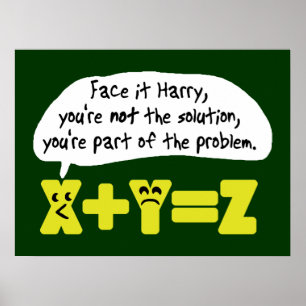 Funny Math Problem Poster