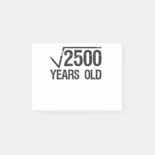 Funny Math Problem Square Root of 2500 Equal 50th Post-it Notes