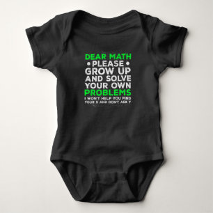 Funny Math Problems School Mathematics Struggle Baby Bodysuit