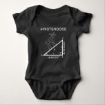 Funny Math Pun Moose Hypotenuse Mathematician. Baby Bodysuit<br><div class="desc">Funny Math Teacher Moose Hypotenuse Mathematician.</div>