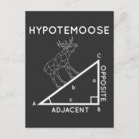 Funny Math Pun Moose Hypotenuse Mathematician.