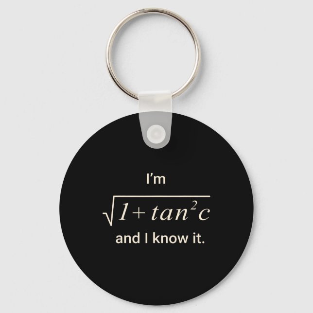 Funny Math Pun Tee – I M Sec C Trigonometry Teache Key Ring (Front)