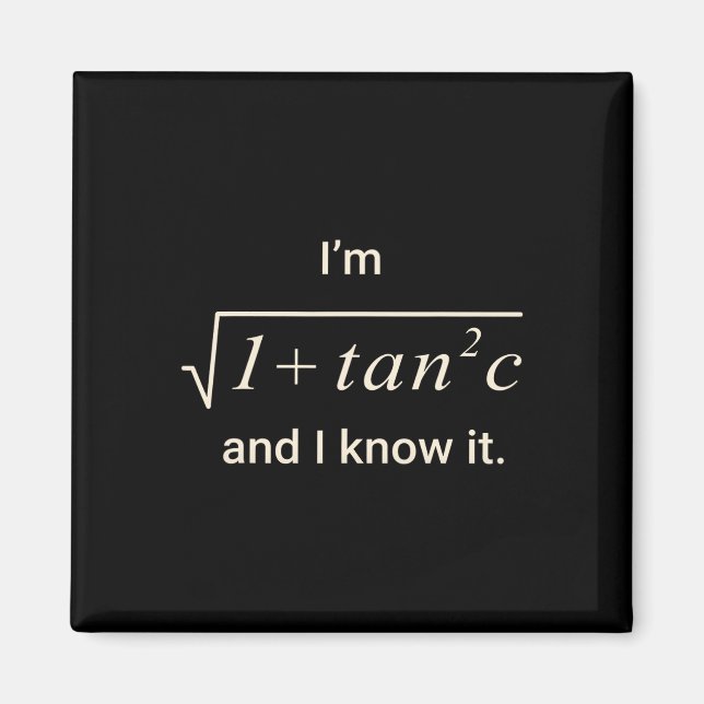 Funny Math Pun Tee – I M Sec C Trigonometry Teache Magnet (Front)