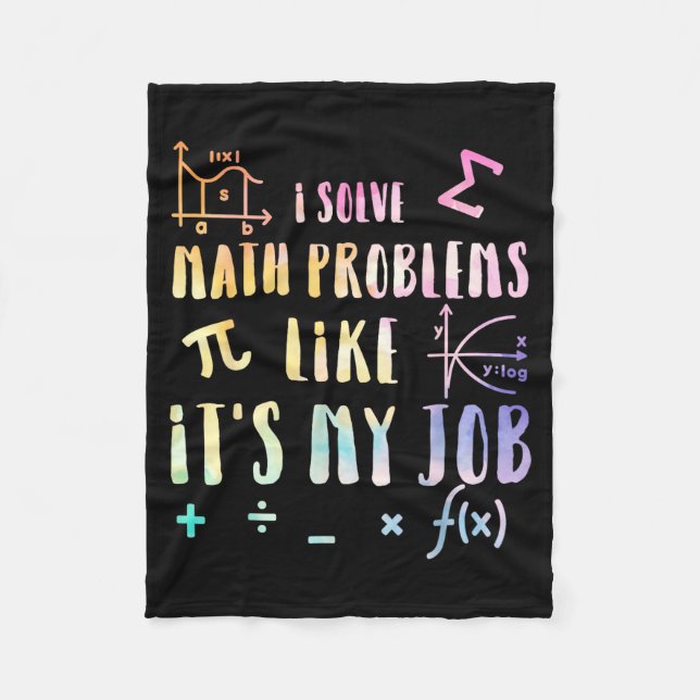 Funny Math Quote For Teacher Student Stem Geek Gif Fleece Blanket (Front)