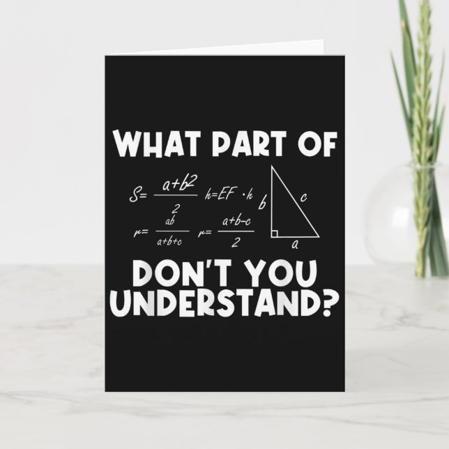 Funny Math Quote Mathematics Dear Math Teacher Sol Card (Front)