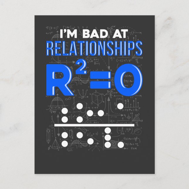 Funny Math Relationship Pun Math Teacher Student Postcard (Front)