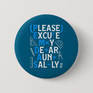 Funny Math Rules Pemdas Pun Teachers Math Day 6 Cm Round Badge