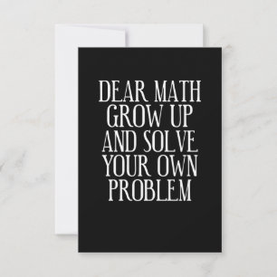 Funny Math Saying Thank You Card