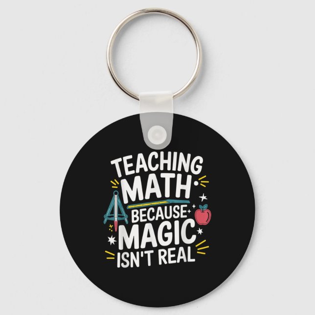 Funny Math Teacher Algebra Lover Back To School  Key Ring (Front)