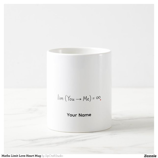 Funny Math Teacher Gift Limit Personalised Mug (Creator Uploaded)