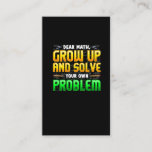 Funny Math Teacher Homework Mathematics Problems Business Card<br><div class="desc">Funny math homework Gift with a sarcastic humor saying: Dear math solve your own problem. Witty Gift idea for teenage girls,  teenager,  math teacher,  male,  female,  adult,  mom,  dad,  high school or college student struggling with math.</div>