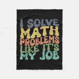 Funny Math Teacher Joke Men Women Fun Best Math Qu Fleece Blanket