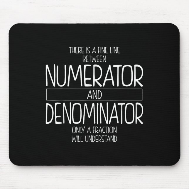 Funny Math Teacher Joke Men Women Fun Best Math Qu Mouse Pad (Front)