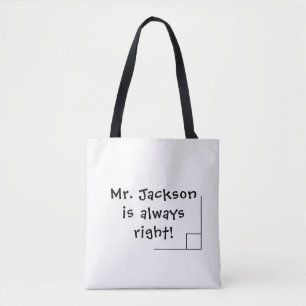 Funny Math Teacher Joke Tote Bag