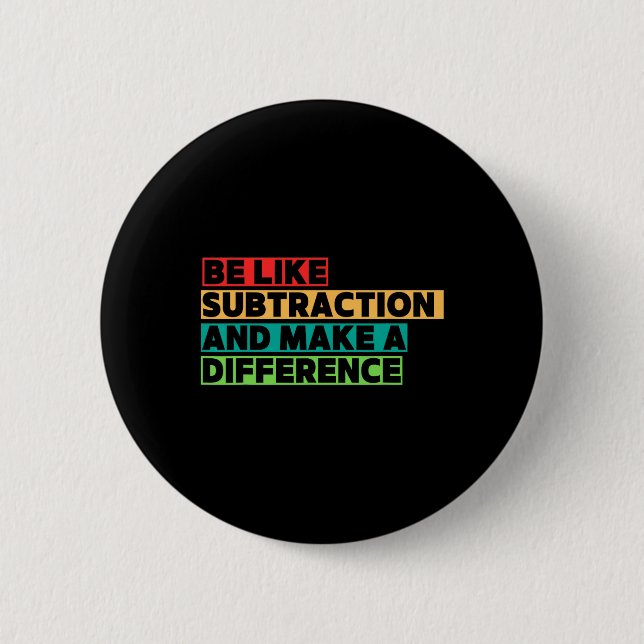Funny Math Teacher Math Lover Quotes Student Mathe 6 Cm Round Badge (Front)