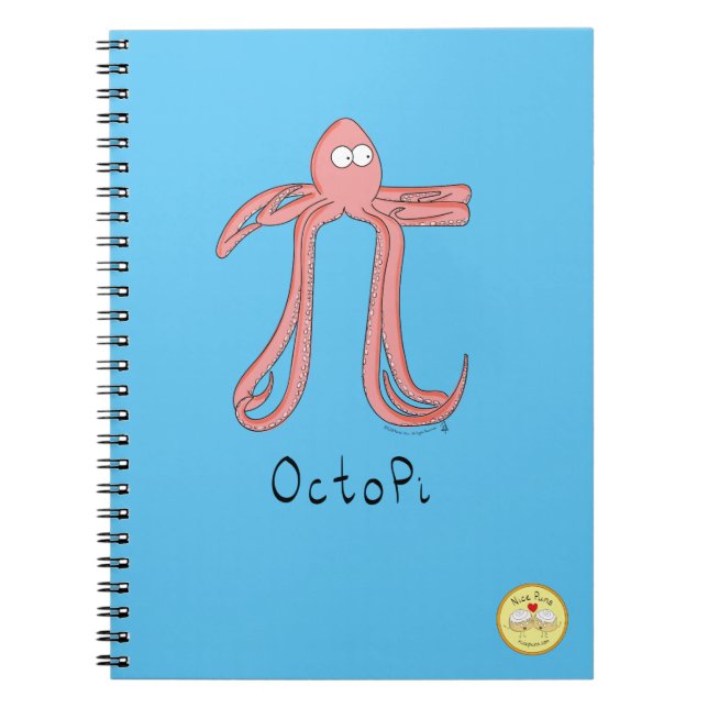 Funny Math Teacher Octopus Notebook (Front)