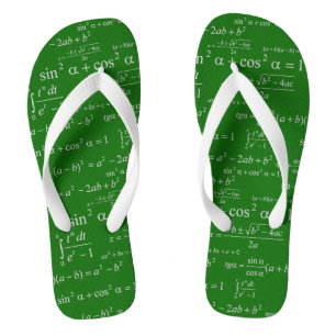 Funny Mathematics Equations Chalkboard Math Geeky Jandals