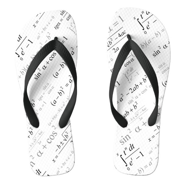 Funny Mathematics Formulas Math Geek Jandals (Footbed)