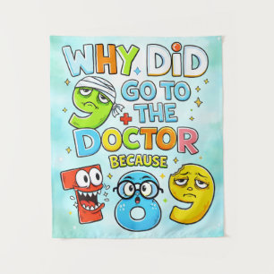 Funny Maths Numbers Joke Shirt for Kids Tapestry