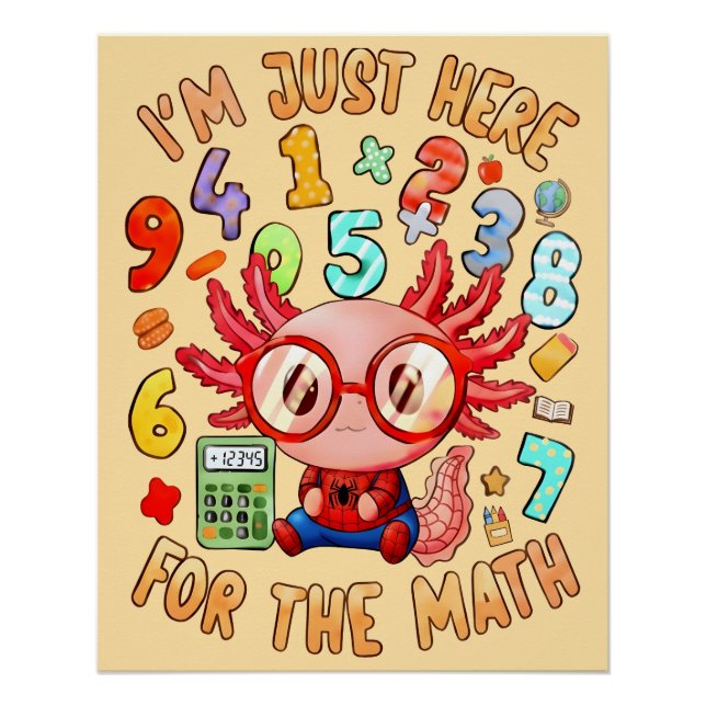 Funny Maths Poster for Kids UK Classroom Wall Art (Front)