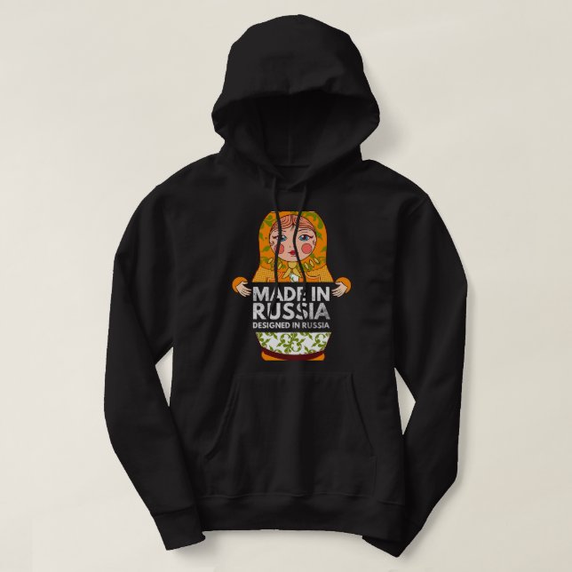 Funny Matryoshka Nesting Doll Stacking Russian Dol Hoodie (Design Front)
