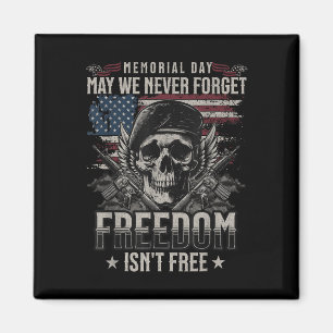 Funny May We Never Forget Freedom Isnt Free Memori Magnet