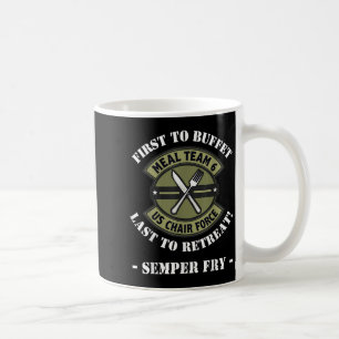 Funny Meal Team 6 Us Chair Force Food Humour Desig Coffee Mug