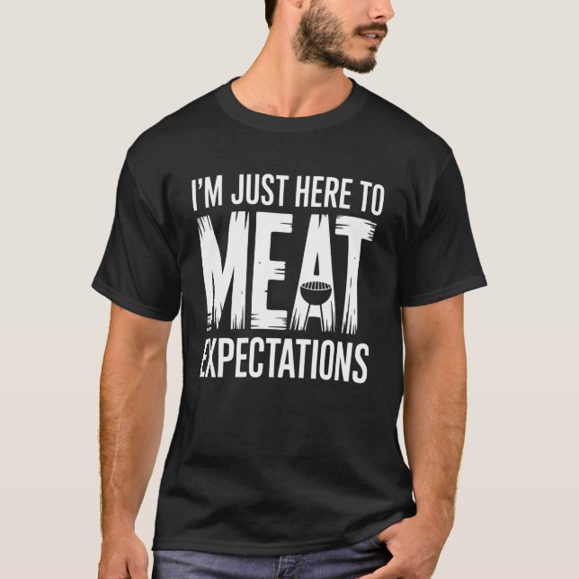 Funny Meat BBQ Pitmaster Barbecue T-Shirt (Front)