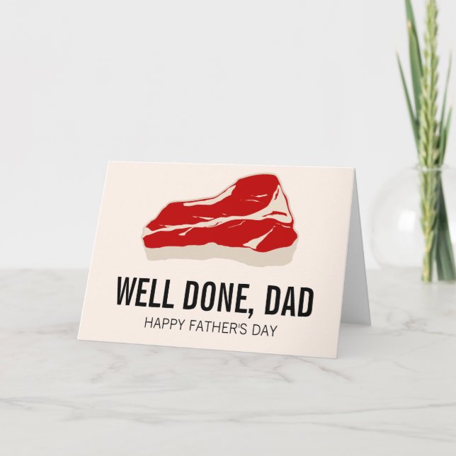 Funny Meat Father' Day Card (Front)