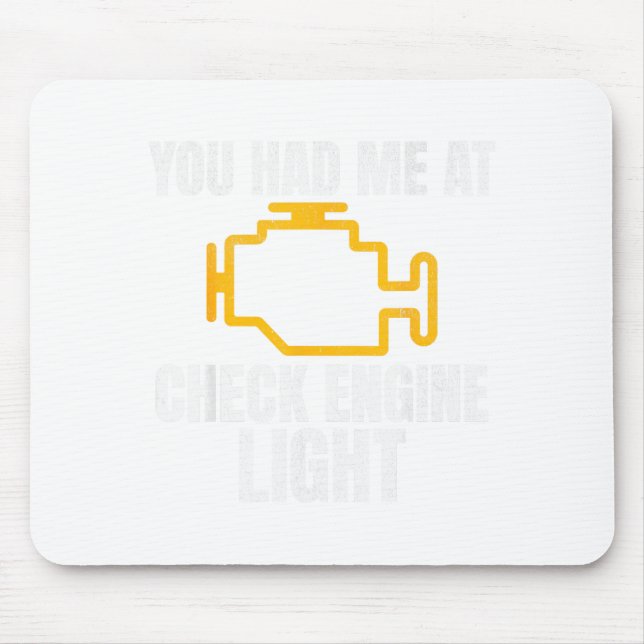 Funny Mechanic Check Engine Light Car Auto Repair  Mouse Pad (Front)