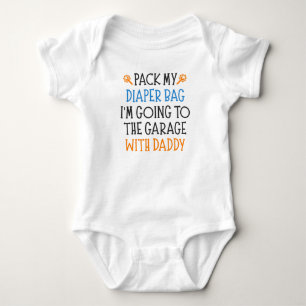 Funny Mechanic Dad Baby Saying Bodysuit