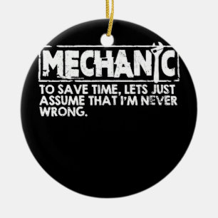 Funny Mechanic Engineer Repairman Technician Ceramic Tree Decoration