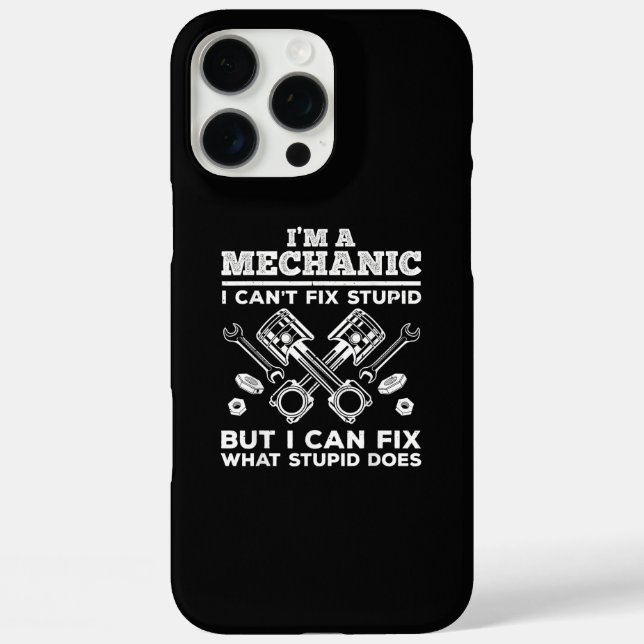 Funny Mechanic for Men Dad Car Auto Diesel Automob Case-Mate iPhone Case (Back)