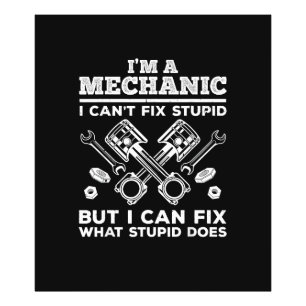 Funny Mechanic for Men Dad Car Auto Diesel Automob Photo Print