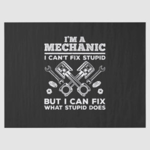 Funny Mechanic for Men Dad Car Auto Diesel Automob Tissue Paper