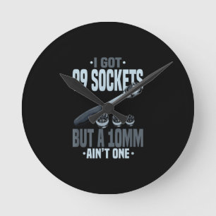 Funny Mechanic Gift For A Car Mechanic Round Clock
