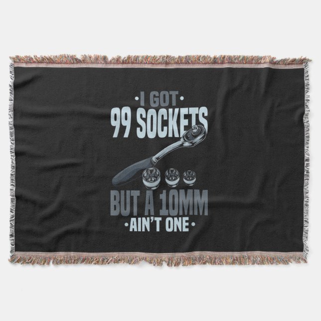 Funny Mechanic Gift For A Car Mechanic Throw Blanket (Front)