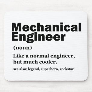 Funny Mechanical Engineer Definition Engineering Mouse Pad