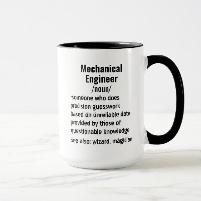 Funny Mechanical Engineer Definition gifts  Mug (Right)