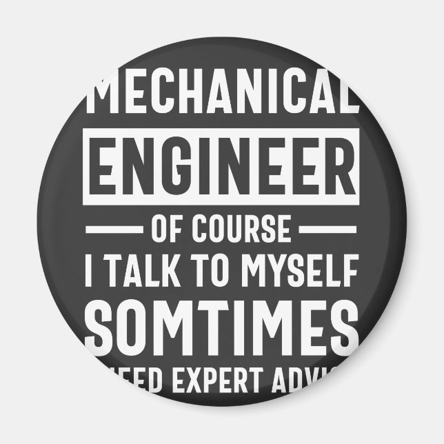 Funny Mechanical  Engineer Gift Magnet (Front)