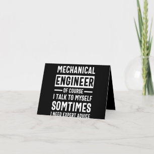 Funny Mechanical  Engineer Gift Note Card