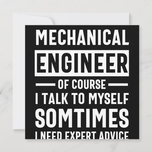 Funny Mechanical  Engineer Gift Save The Date (Front)