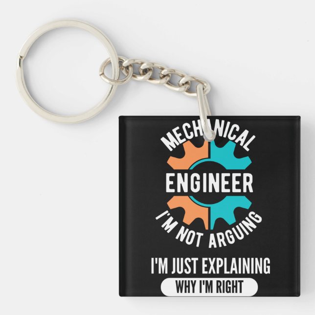 Funny Mechanical Engineer, Mechanical Engineering Key Ring (Front)