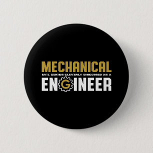 Funny Mechanical Engineering Geek Engineer Student 6 Cm Round Badge