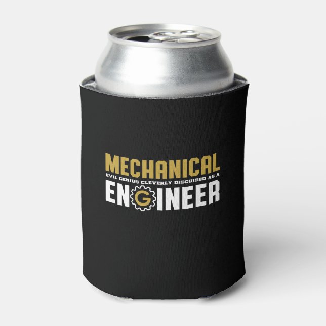 Funny Mechanical Engineering Geek Engineer Student Can Cooler (Can Front)