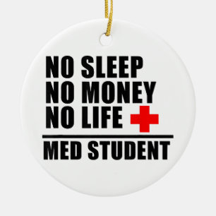 Funny Med School T ShirtTrust Me Im Almost A Docto Ceramic Tree Decoration